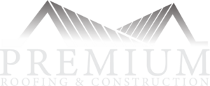 Premium Roofing & Construction company logo displayed on white background